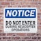 Signmission Do Not Enter During Helicopter Operations OSHA Notice Sign, Plastic, 14in W x 10in L, 2PK OS-2PACK-NS-P-1014-L-11182 - alternate 7
